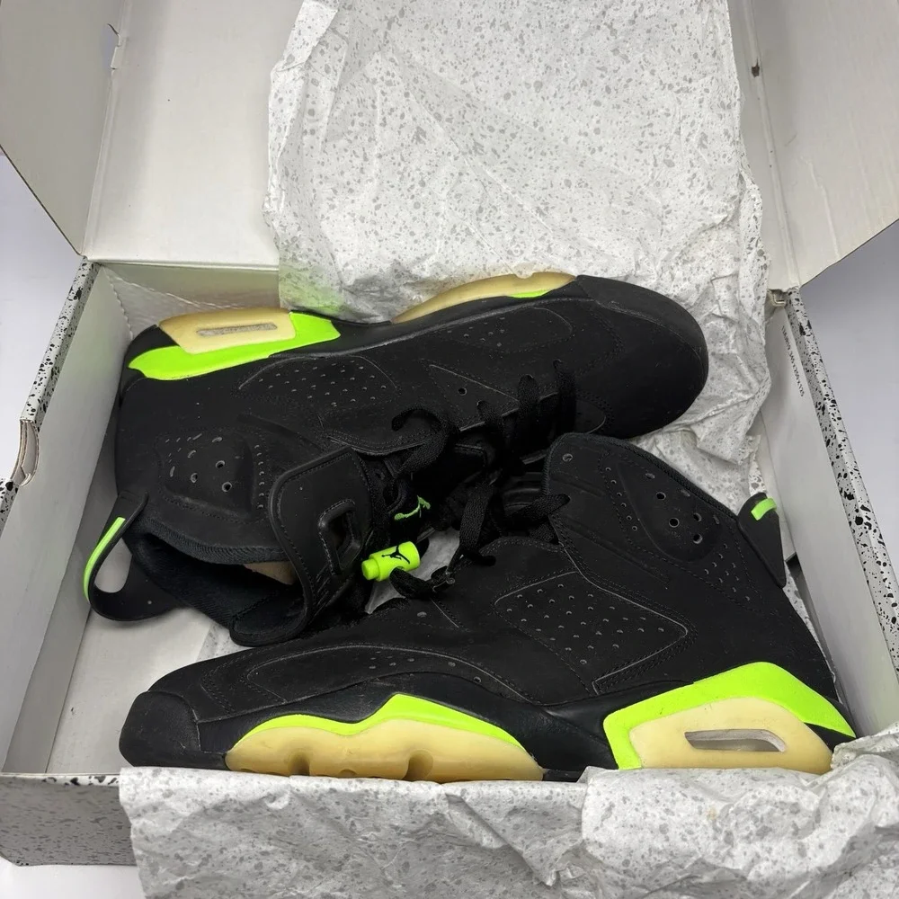 Nike Air Jordan 6 Retro Electric Green Black Men's Size 10